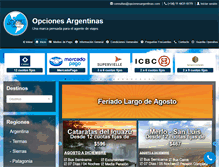 Tablet Screenshot of opcionesargentinas.com